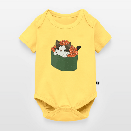 Sushi-Cats-Gunkan-baby-bio-body - Pastellgelb