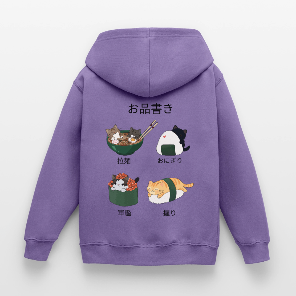 Sushi-Cats-kinder-hoodie - Lavendel