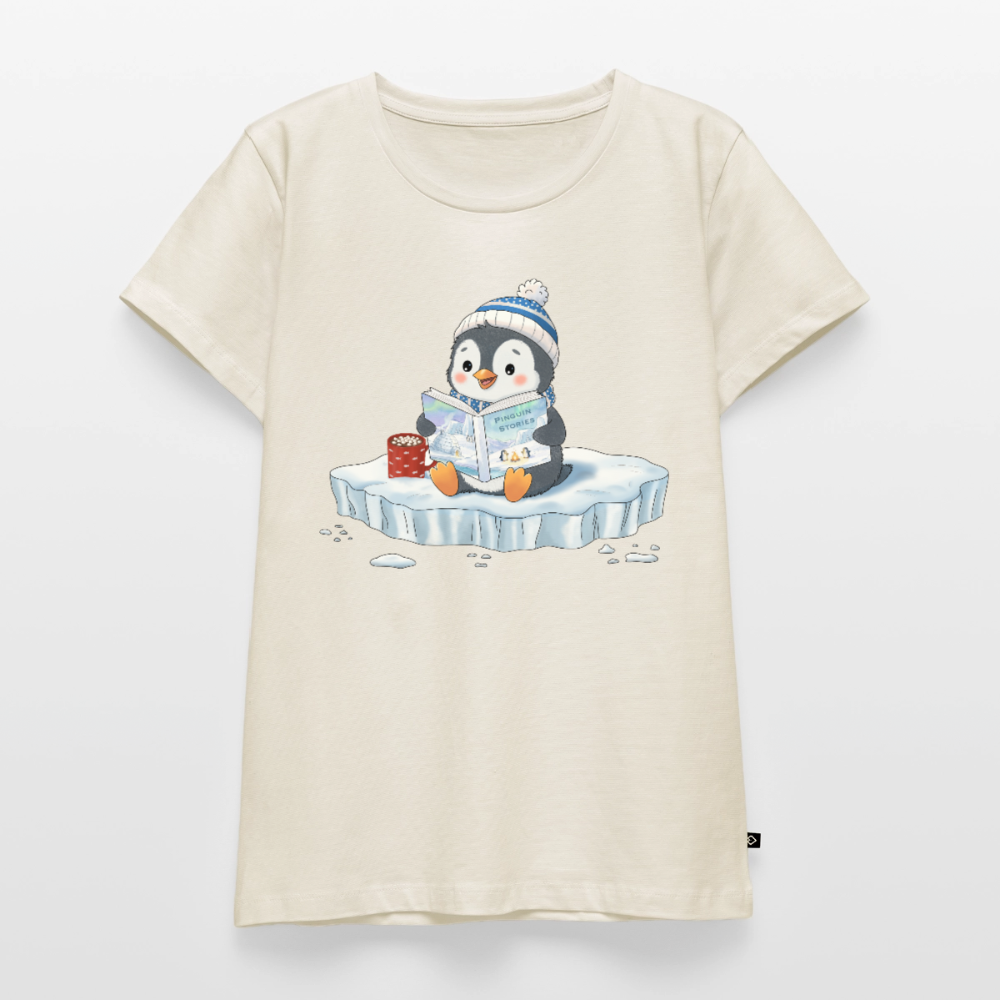 Cozy Pinguin Stories | Premium T-Shirt für Frauen - Naturweiß