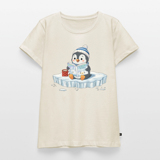 Cozy Pinguin Stories | Premium T-Shirt für Frauen - Naturweiß