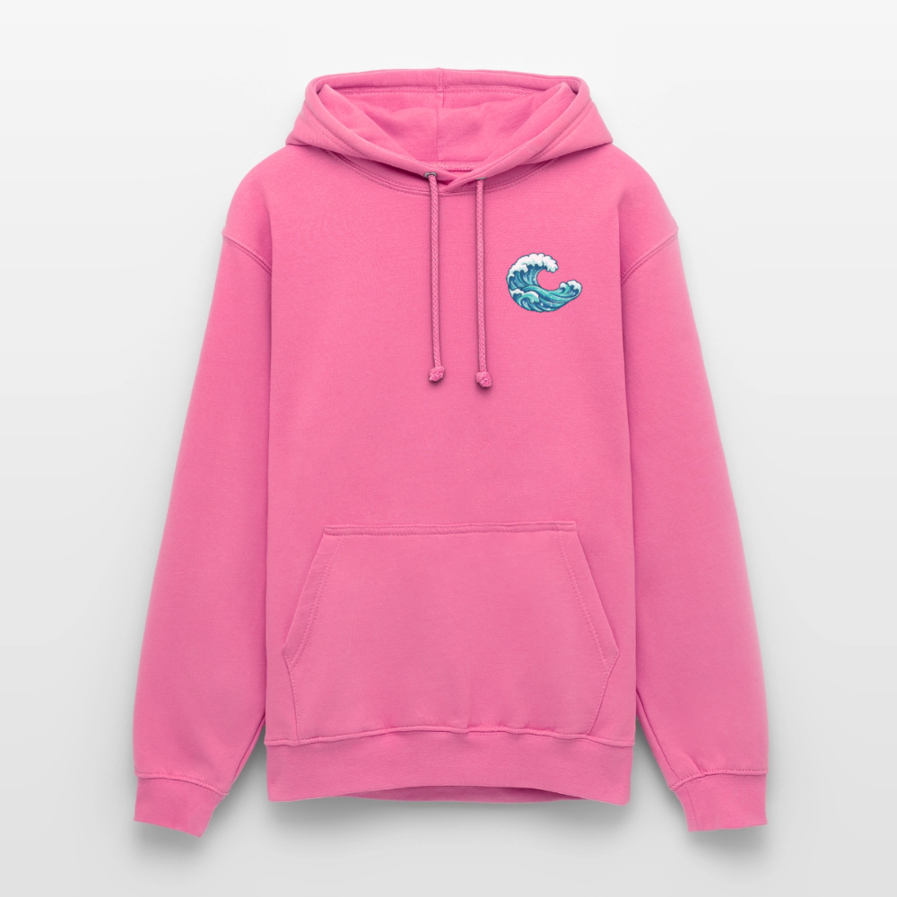 Kleiner.Delfin .große.Welle.supercool.unisex.hoodie - Pink