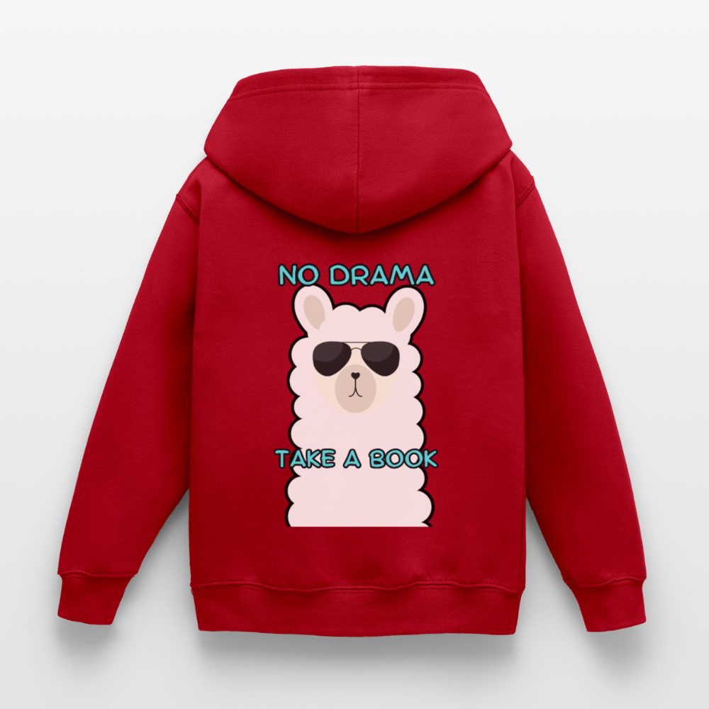 no-drama-kinder-hoodie - Rot