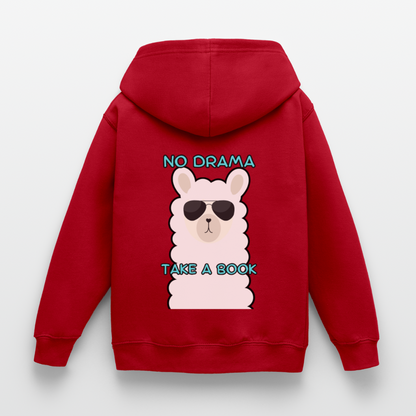 no-drama-kinder-hoodie - Rot