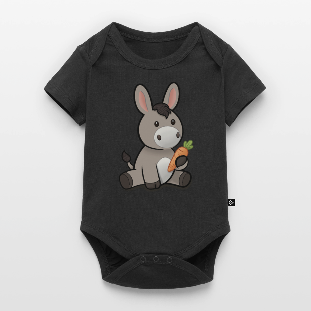 der-kleine-esel-baby-bio-body - Schwarz