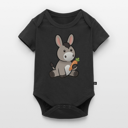 der-kleine-esel-baby-bio-body - Schwarz