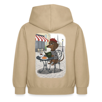 dackel.in.paris.tres.pawfect.kinder.hoodie - Sand