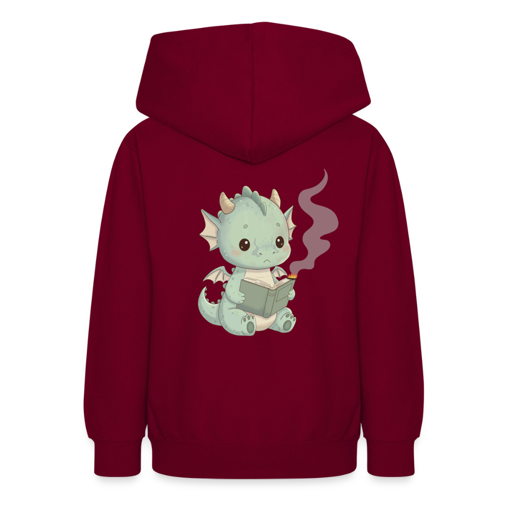 Kleiner.buecherdrache.teenager.hoodie - Bordeaux
