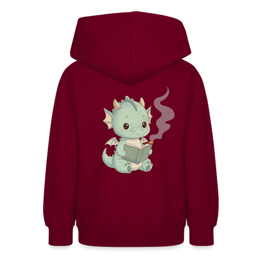 Kleiner.buecherdrache.teenager.hoodie - Bordeaux