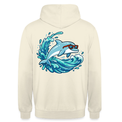 Kleiner.Delfin .große.Welle.supercool.unisex.hoodie - Vanille-Milchshake