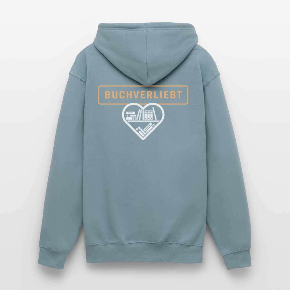 buchverliebt-unisex-hoodie - Nebelblau