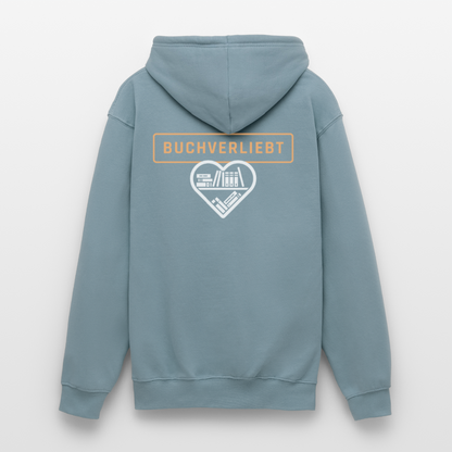 buchverliebt-unisex-hoodie - Nebelblau