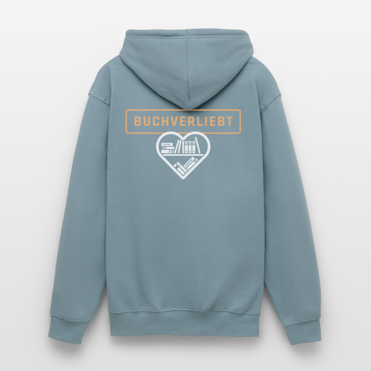buchverliebt-unisex-hoodie - Nebelblau