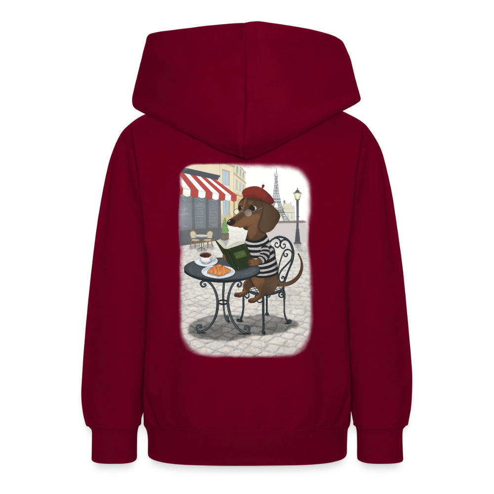 dackel.in.paris.tres.pawfect.teenager.hoodie - Bordeaux