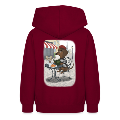 dackel.in.paris.tres.pawfect.teenager.hoodie - Bordeaux