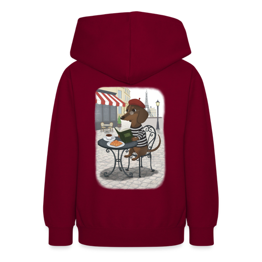dackel.in.paris.tres.pawfect.teenager.hoodie - Bordeaux