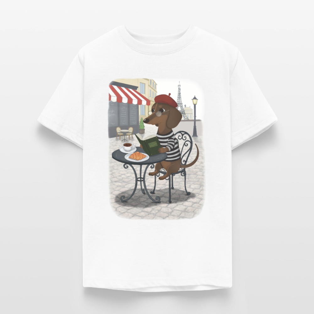 dackel-in-paris.tres.pawfect.teenager.t-shirt - Weiß