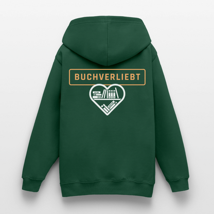 buchverliebt-teenager-hoodie - Flaschengrün