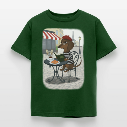 dackel-in-paris.tres.pawfect.kinder.t-shirt - Forstgrün 