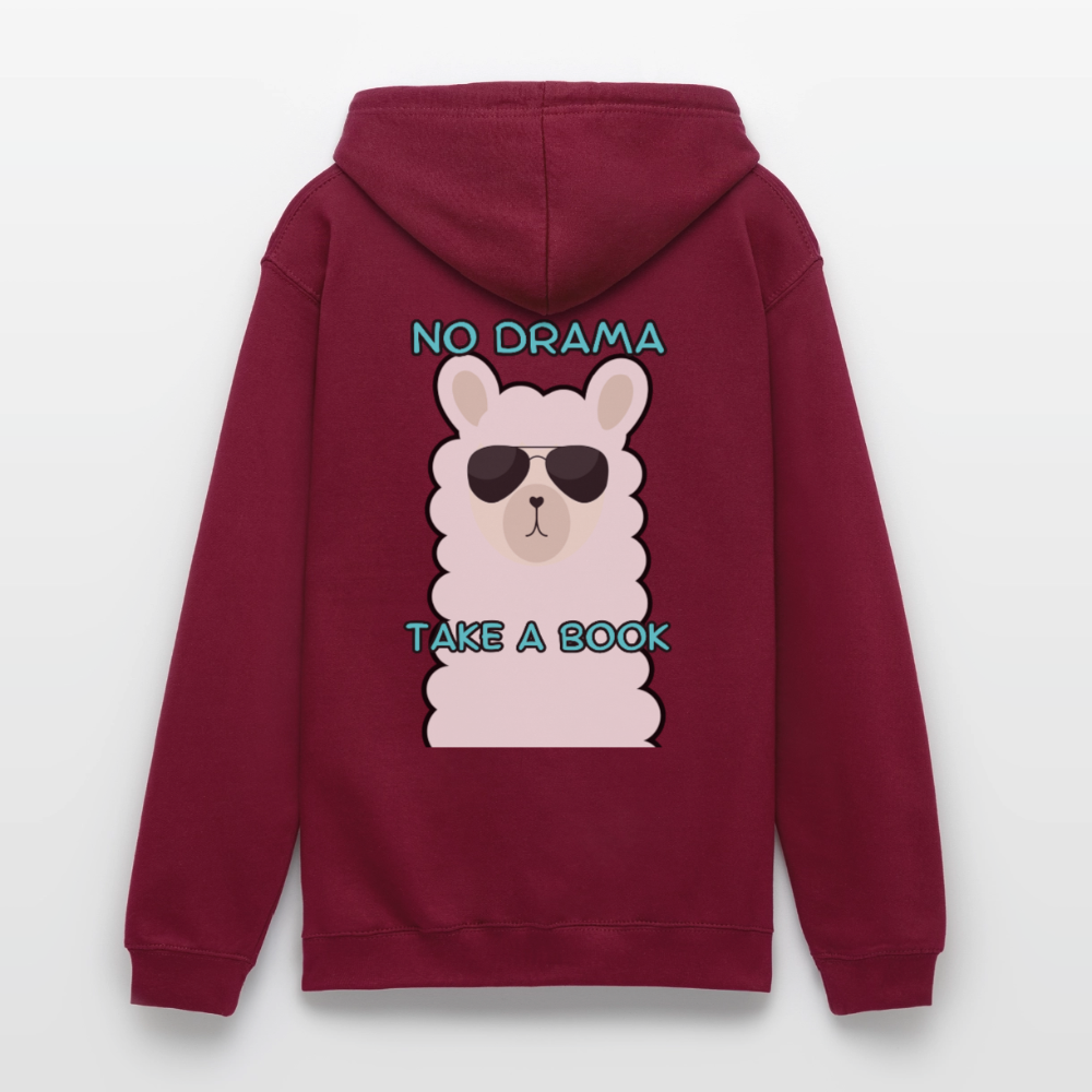 no-drama-unisex-hoodie - Bordeaux