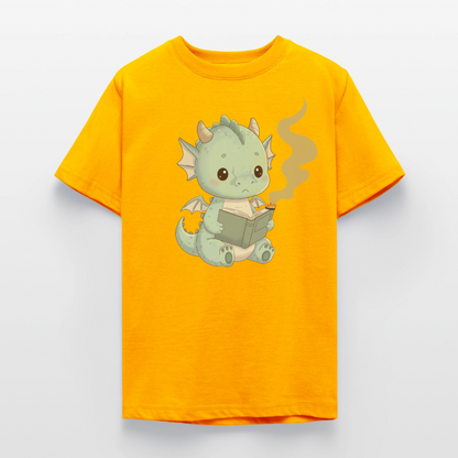 kleiner-bucherdrache-teenager-t-shirt - Gold