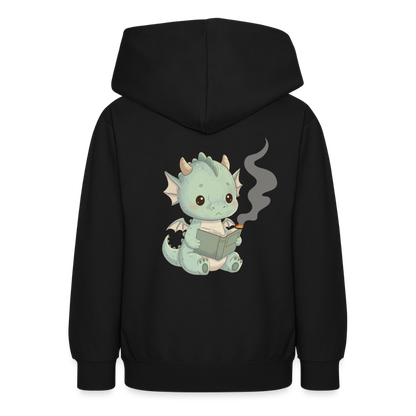 Kleiner.buecherdrache.teenager.hoodie - Schwarz