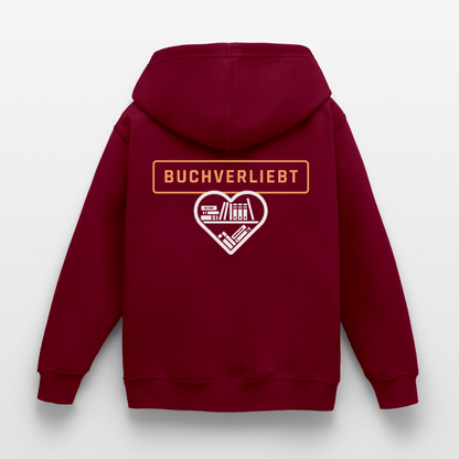 buchverliebt-kinder-hoodie - Bordeaux