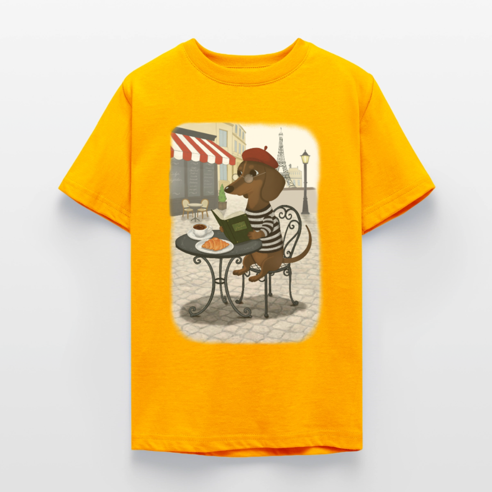 dackel-in-paris.tres.pawfect.teenager.t-shirt - Gold