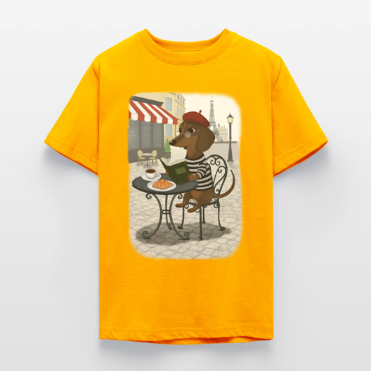 dackel-in-paris.tres.pawfect.teenager.t-shirt - Gold