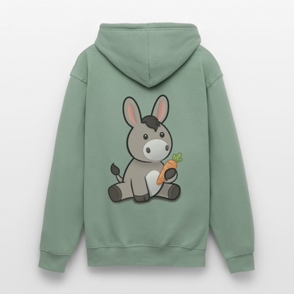 der-kleine-esel-unisex-hoodie - Graugrün