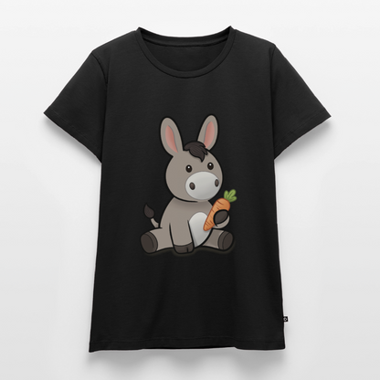 der-kleine-esel-frauen-shirt - Schwarz