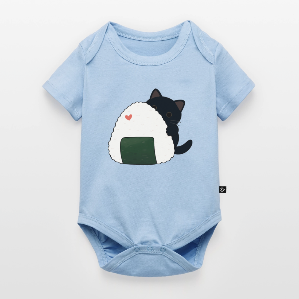 Sushi-Cats-Onigiri-baby-bio-body - Hellblau