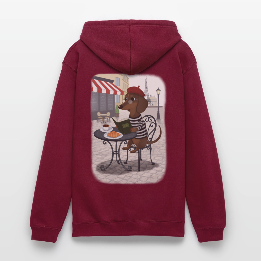 dackel.in.paris.tres.pawfect.unisex.hoodie - Bordeaux