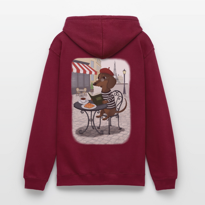 dackel.in.paris.tres.pawfect.unisex.hoodie - Bordeaux