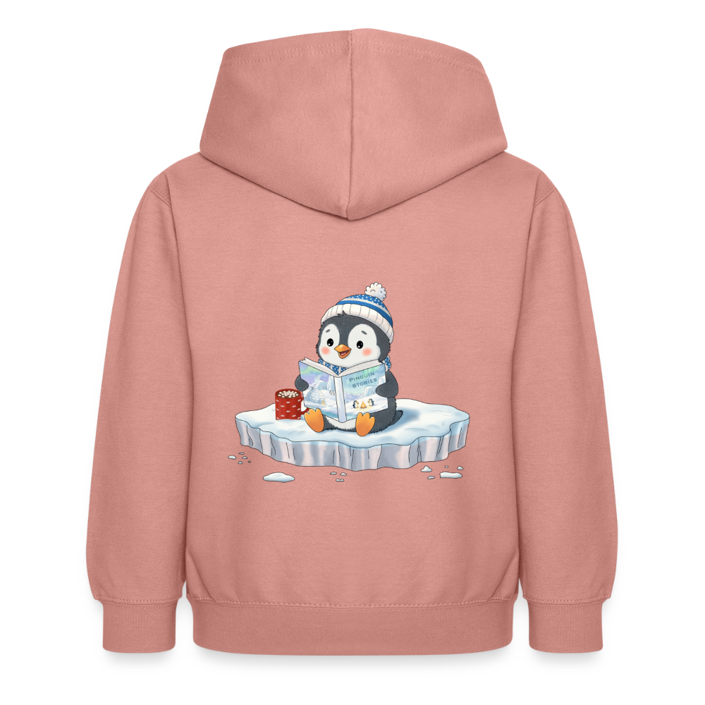 cozy.pinguin.stories.kinder.hoodie - Altrosa