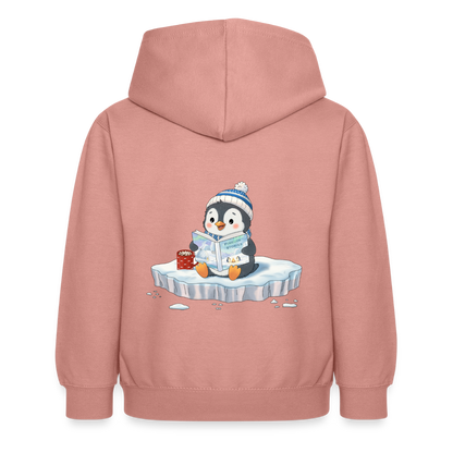 cozy.pinguin.stories.kinder.hoodie - Altrosa