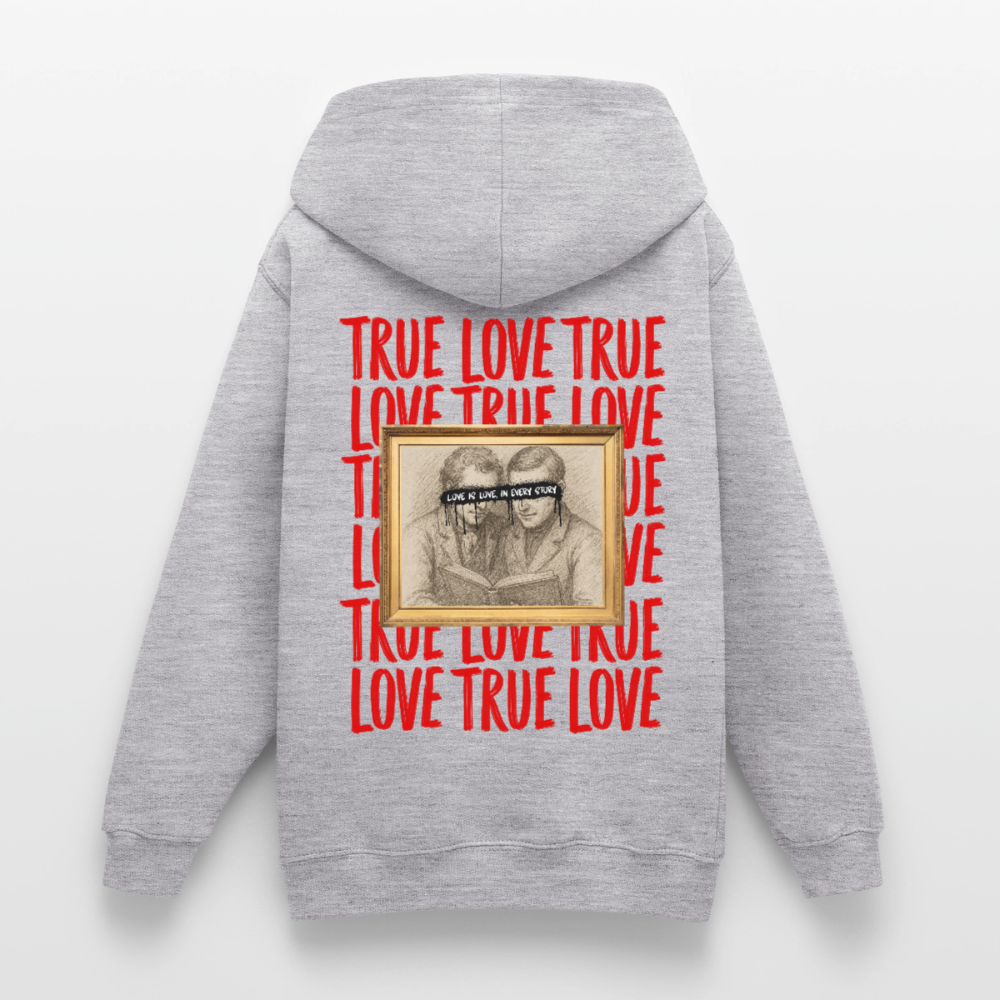 love.is.love.men.unisex.hoodie - Hellgrau meliert