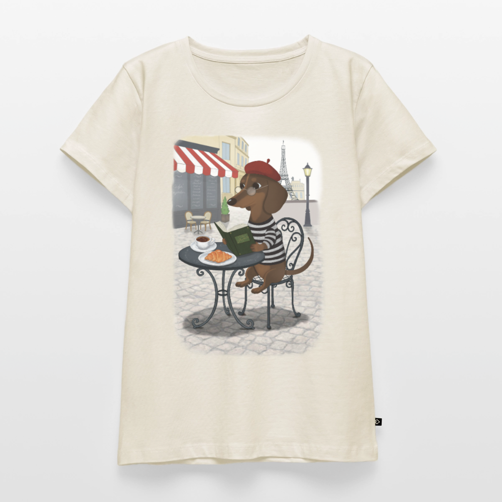 Dackel in Paris – Très Pawfect | Premium T-Shirt für Frauen - Naturweiß