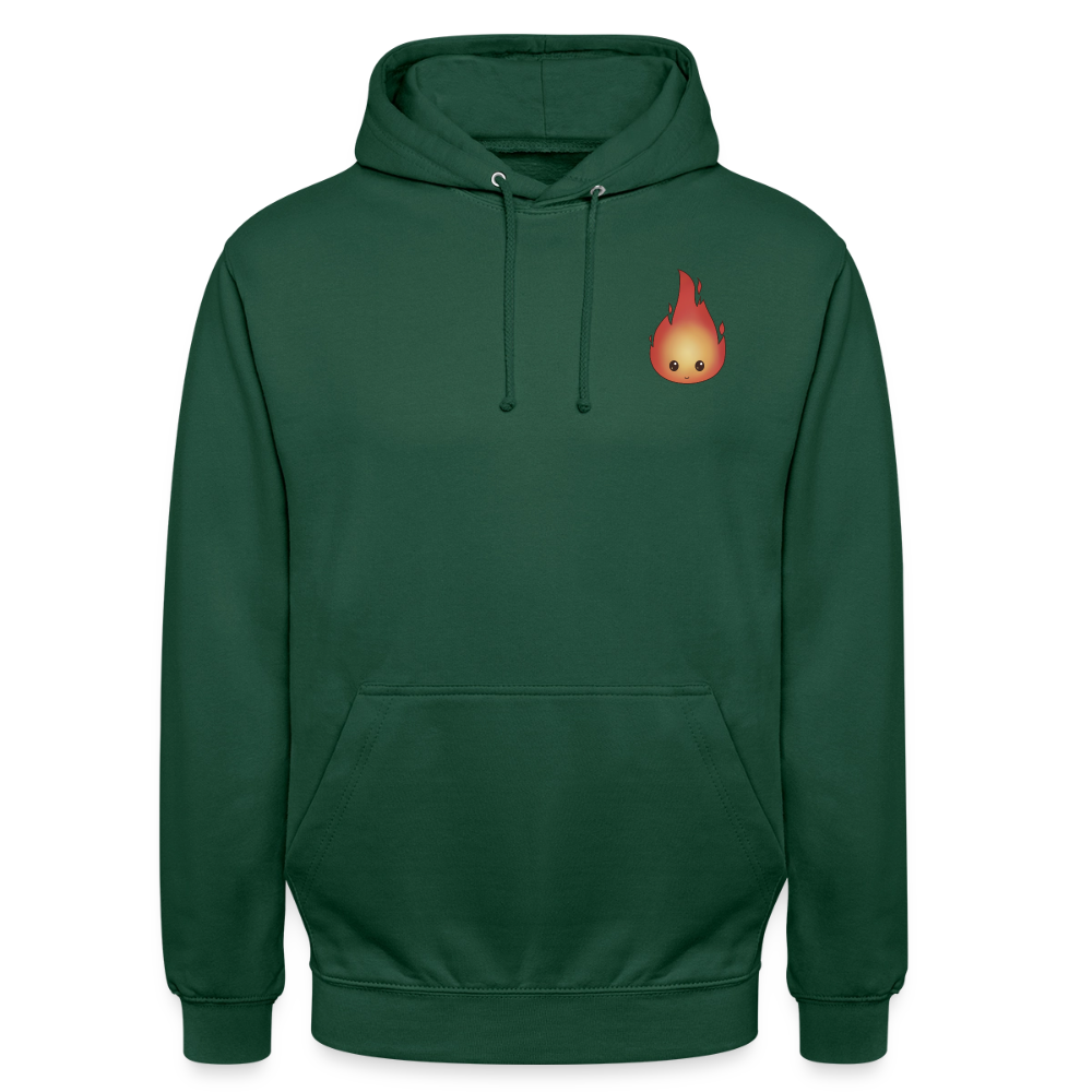 Kleiner.buecherdrache.unisex.hoodie - Flaschengrün