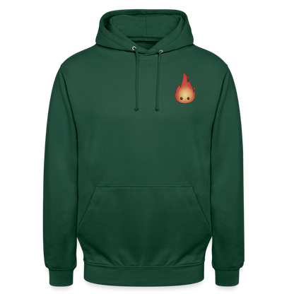 Kleiner.buecherdrache.unisex.hoodie - Flaschengrün