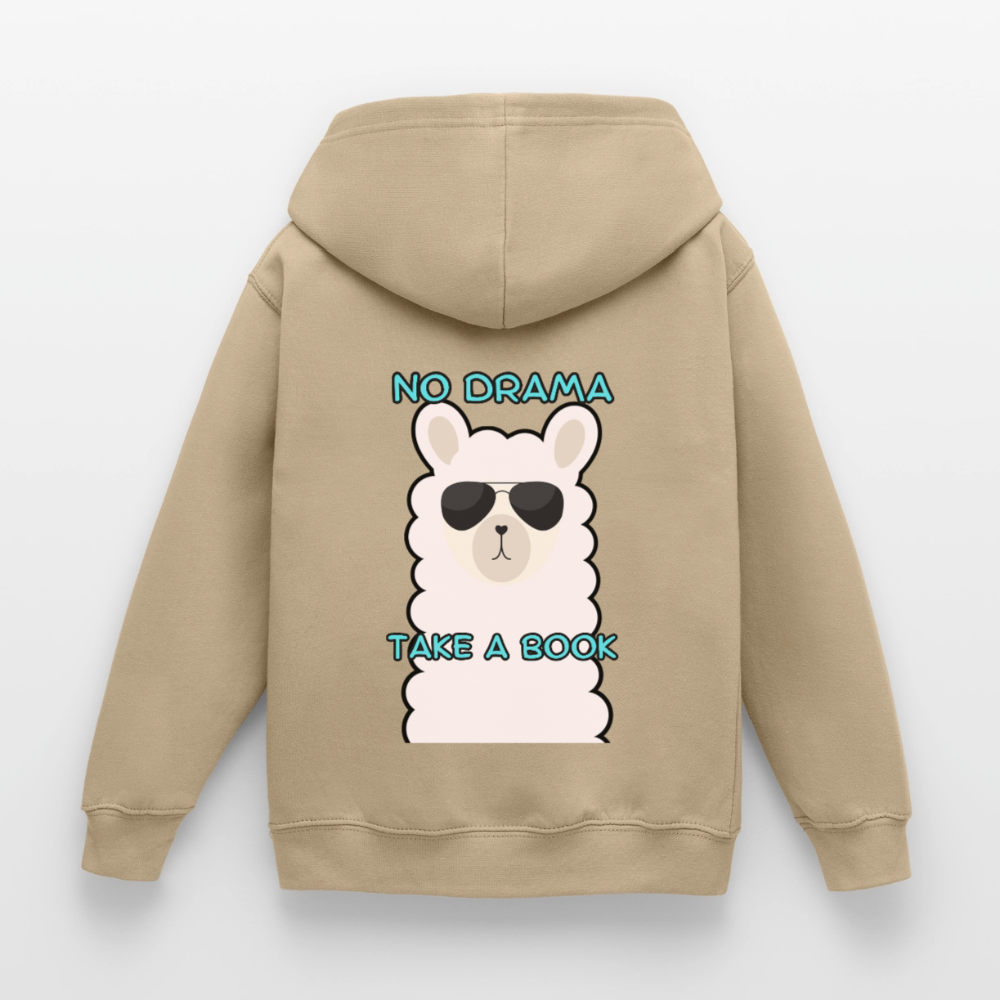 no-drama-kinder-hoodie - Sand