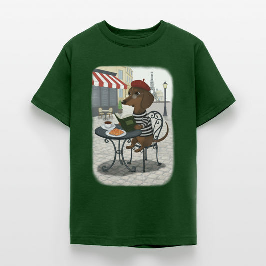 dackel-in-paris.tres.pawfect.teenager.t-shirt - Forstgrün 