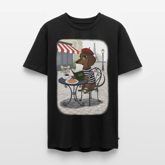 Dackel in Paris – Très Pawfect  | Premium T-Shirt für Männer - Schwarz