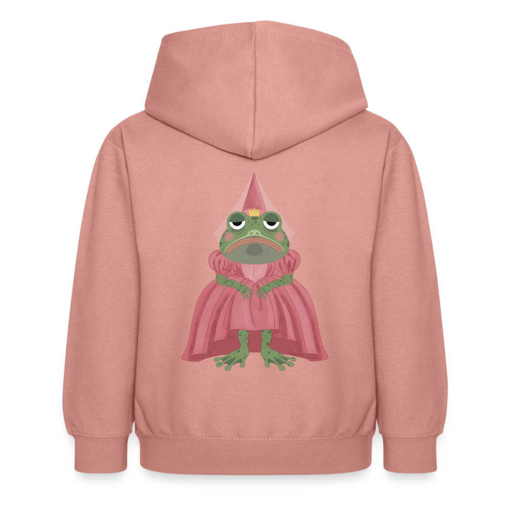 der.ungekuesste.froschkoenig.kinder.hoodie - Altrosa