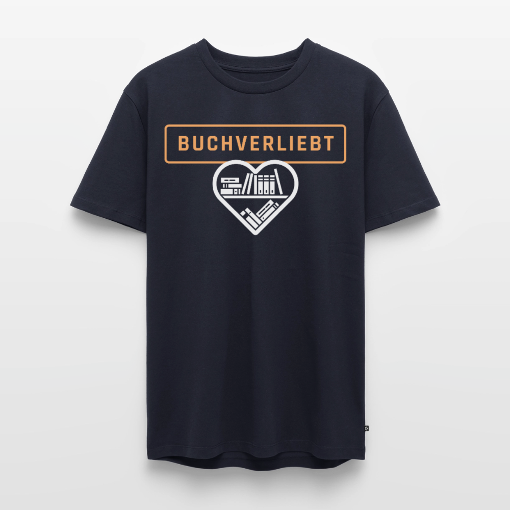 buchverliebt-männer-shirt - Navy