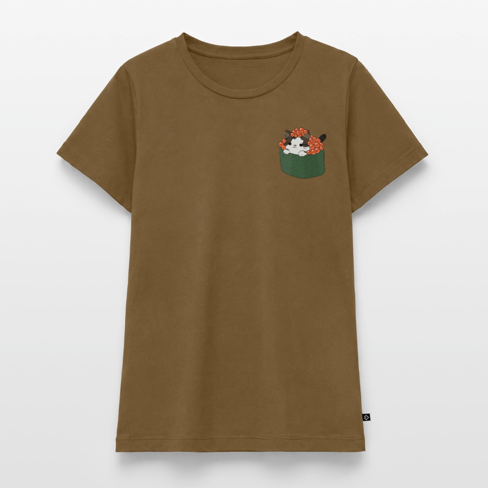 Sushi-Cats-Gunkan-frauen-shirt - Nussbraun