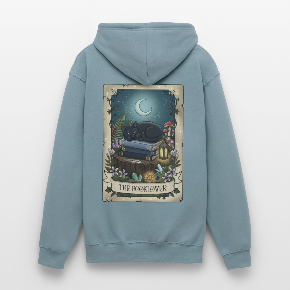 Tarotkarten-Booklover-unisex-hoodie - Nebelblau