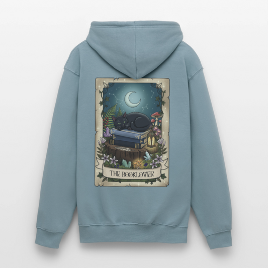 Tarotkarten-Booklover-unisex-hoodie - Nebelblau