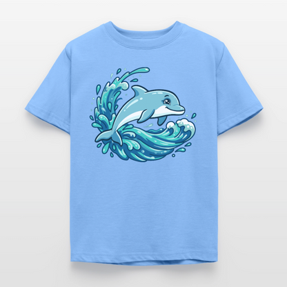 kleiner.delfin.grosse.welle.kinder.standard - Himmelblau