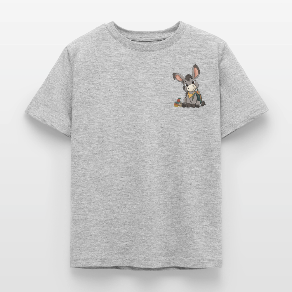 der-kleine-esel-kinder-classic-t-shirt-pocket - Grau meliert