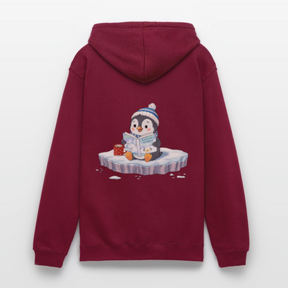 cozy.pinguin.stories.unisex.hoodie - Bordeaux